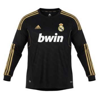 Men's Real Madrid Away Long Sleeve Retro Soccer Jersey 2011/12 Men's Real Madrid Away Long Sleeve Retro Soccer Jersey 2011/12