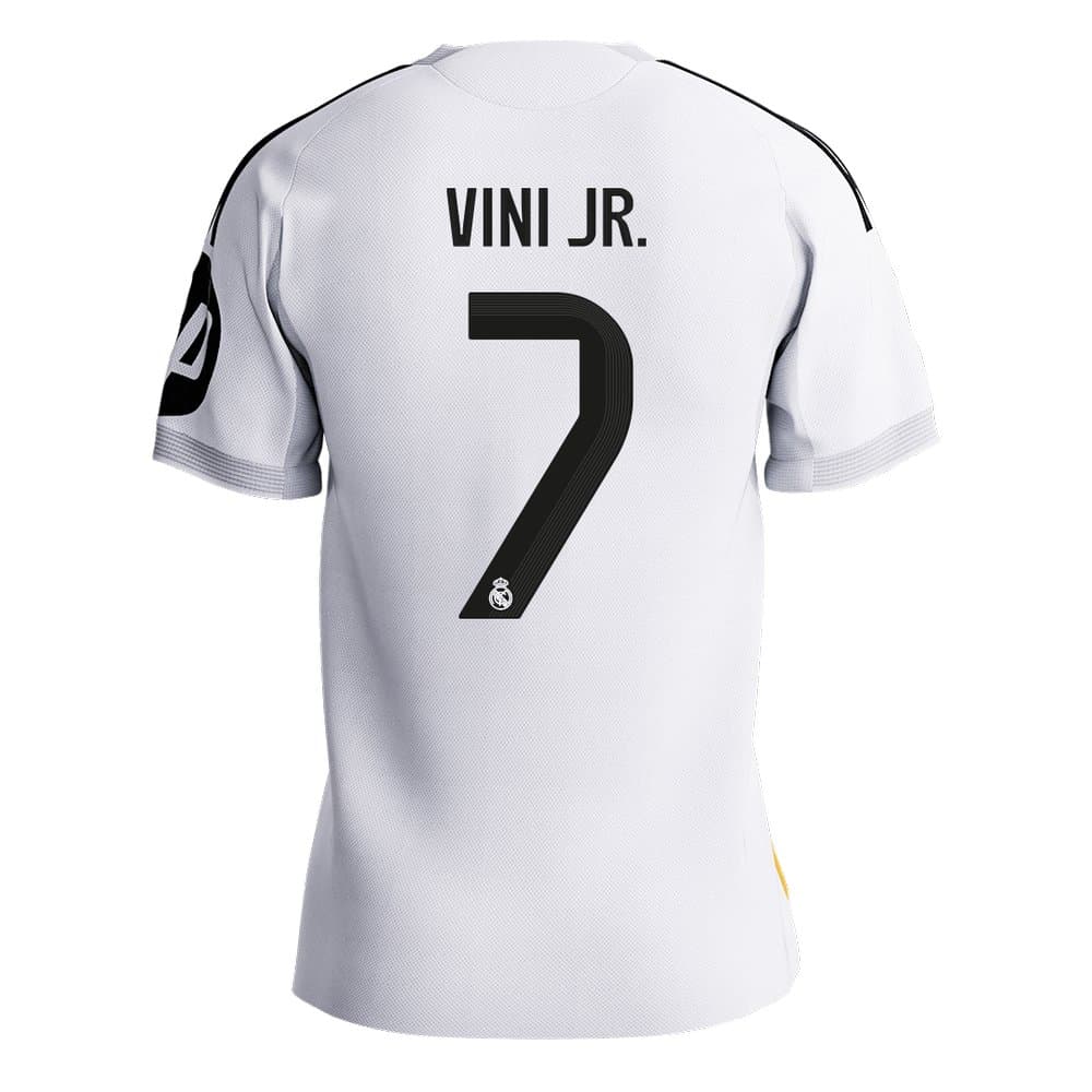 Men's VINI JR. #7 Real Madrid Home Authentic Soccer Jersey 2025/26
