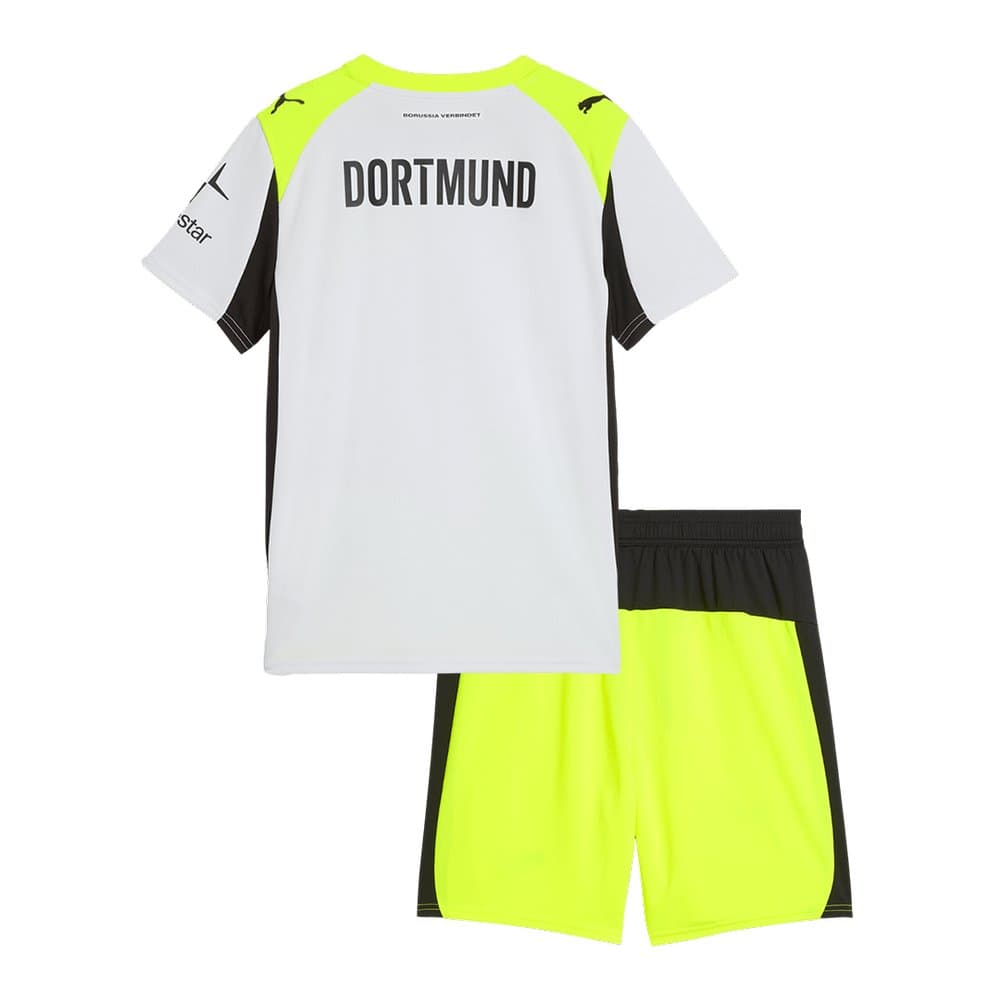 Kid's Borussia Dortmund Away Soccer Jersey Kit 2025/26 Kid's Borussia Dortmund Away Soccer Jersey Kit 2025/26