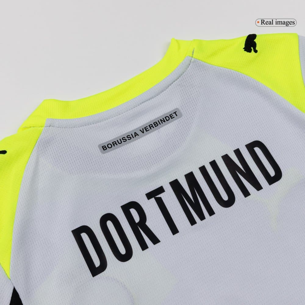 Kid's Borussia Dortmund Away Soccer Jersey Kit 2025/26 Kid's Borussia Dortmund Away Soccer Jersey Kit 2025/26