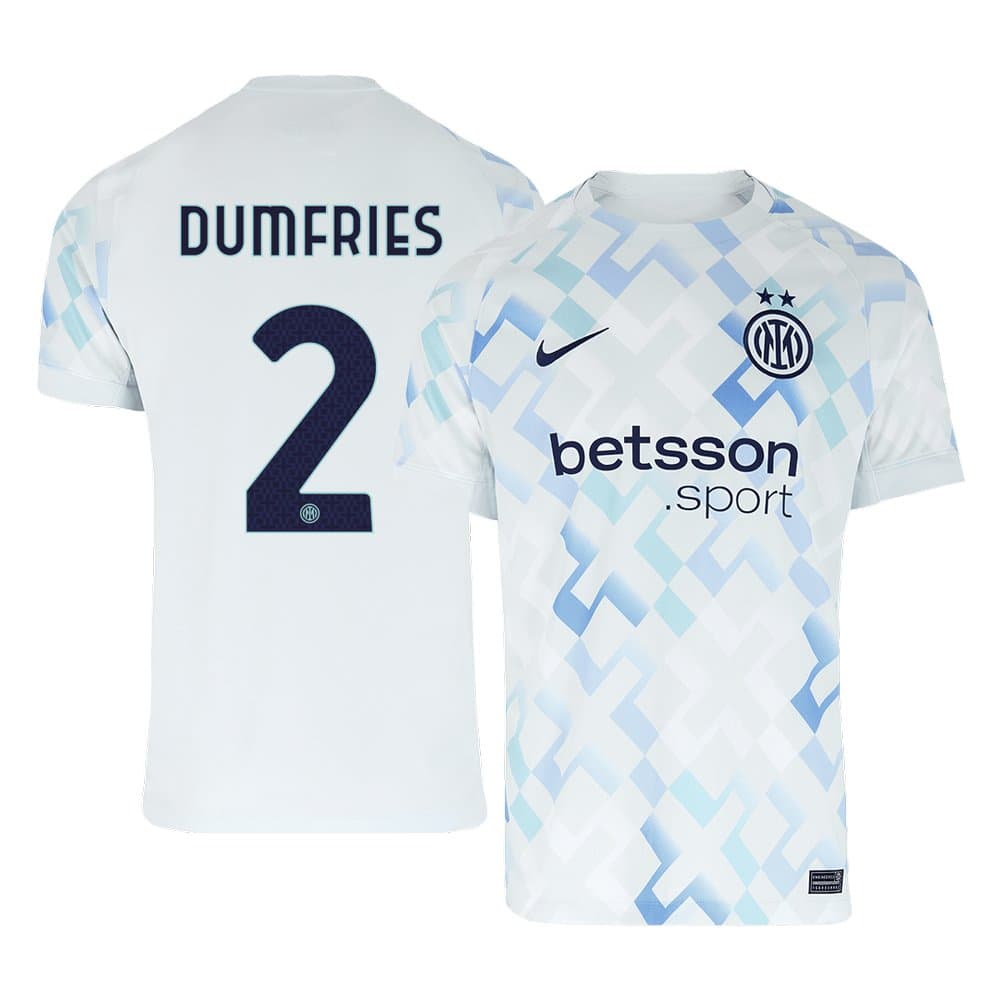 Men's DUMFRIES #2 Inter Milan Away Replica Soccer Jersey 2025/26