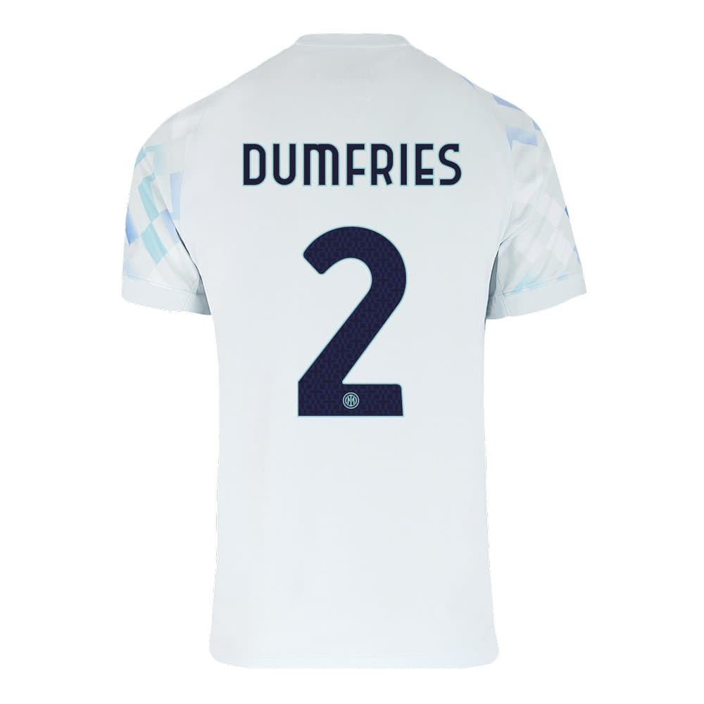 Men's DUMFRIES #2 Inter Milan Away Replica Soccer Jersey 2025/26