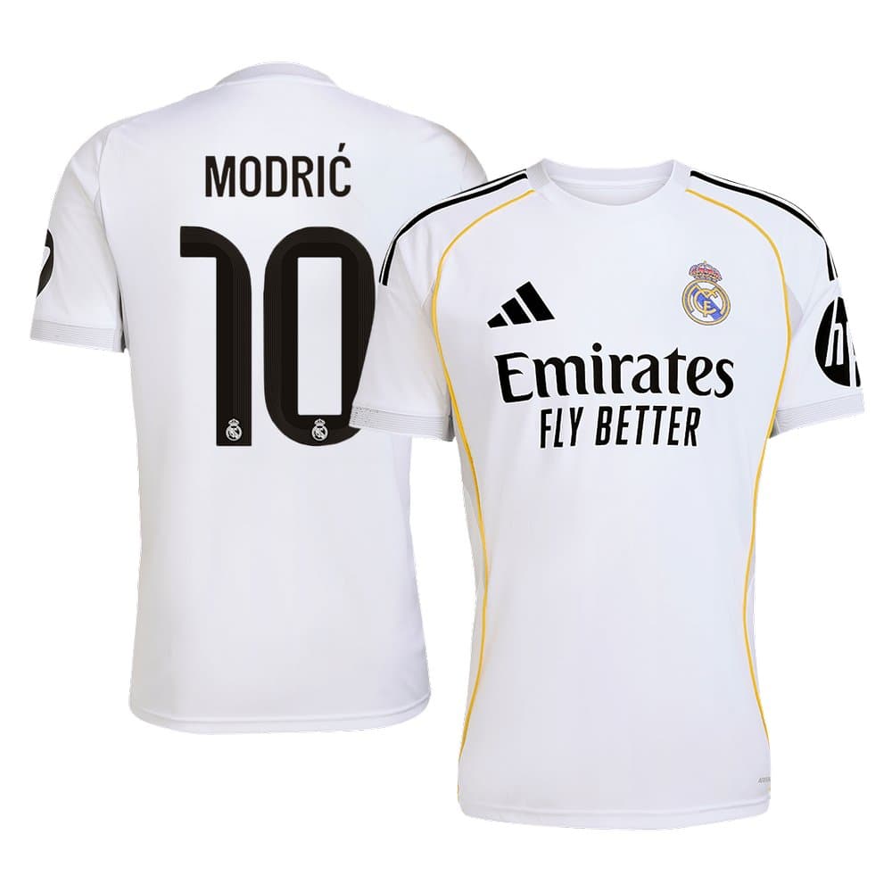 Men's MODRIĆ #10 Real Madrid Home Replica Soccer Jersey 2025/26 Men's MODRIĆ #10 Real Madrid Home Replica Soccer Jersey 2025/26