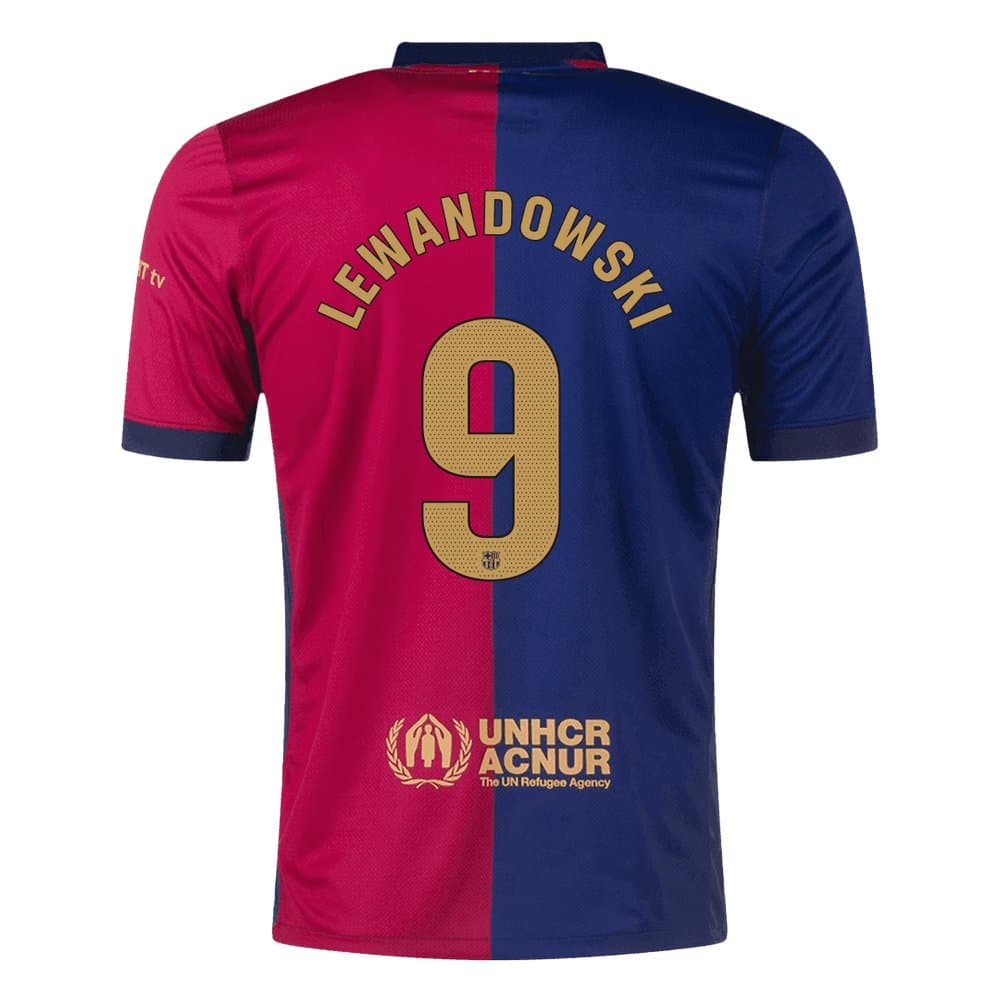 Men's LEWANDOWSKI #9 Barcelona Home Replica Soccer Jersey - Spotify Logo Without Text 2024/25 Men's LEWANDOWSKI #9 Barcelona Home Replica Soccer Jersey - Spotify Logo Without Text 2024/25