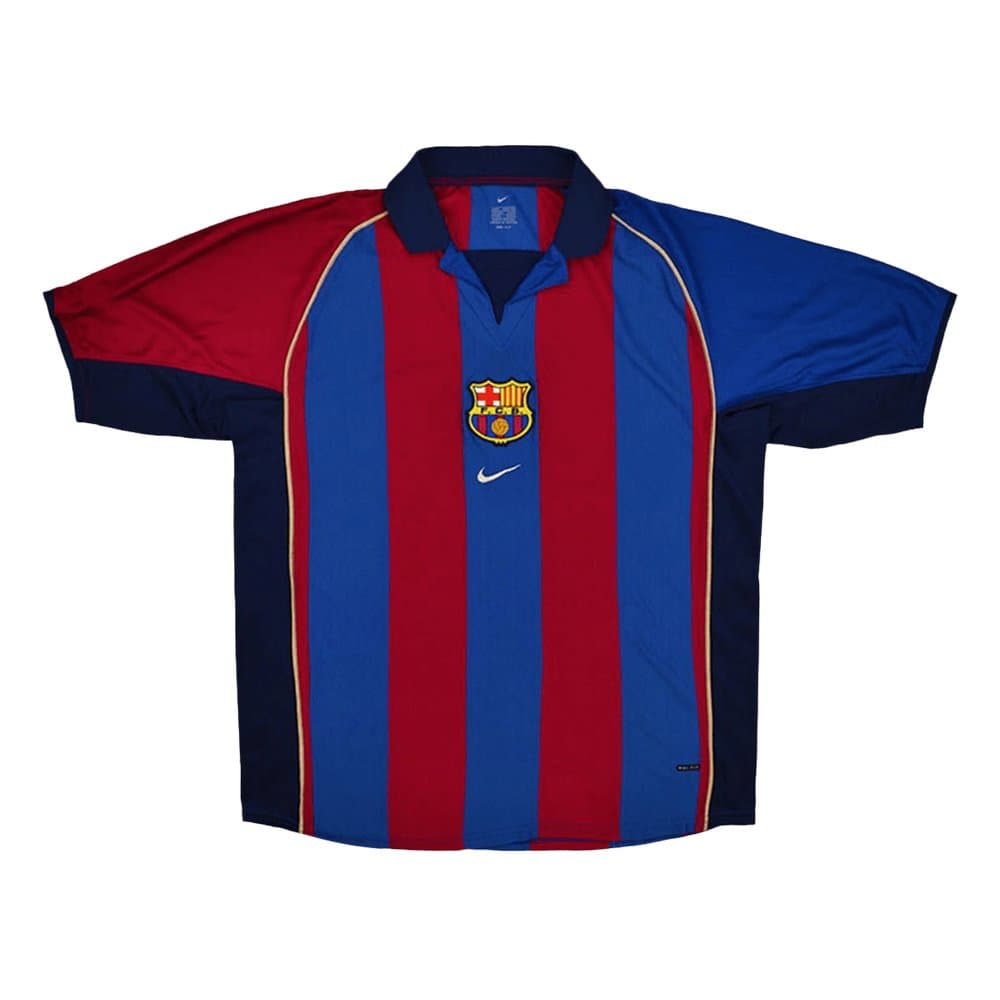 Men's RIVALDO #10 Barcelona Home Retro Soccer Jersey 2001/02 Men's RIVALDO #10 Barcelona Home Retro Soccer Jersey 2001/02