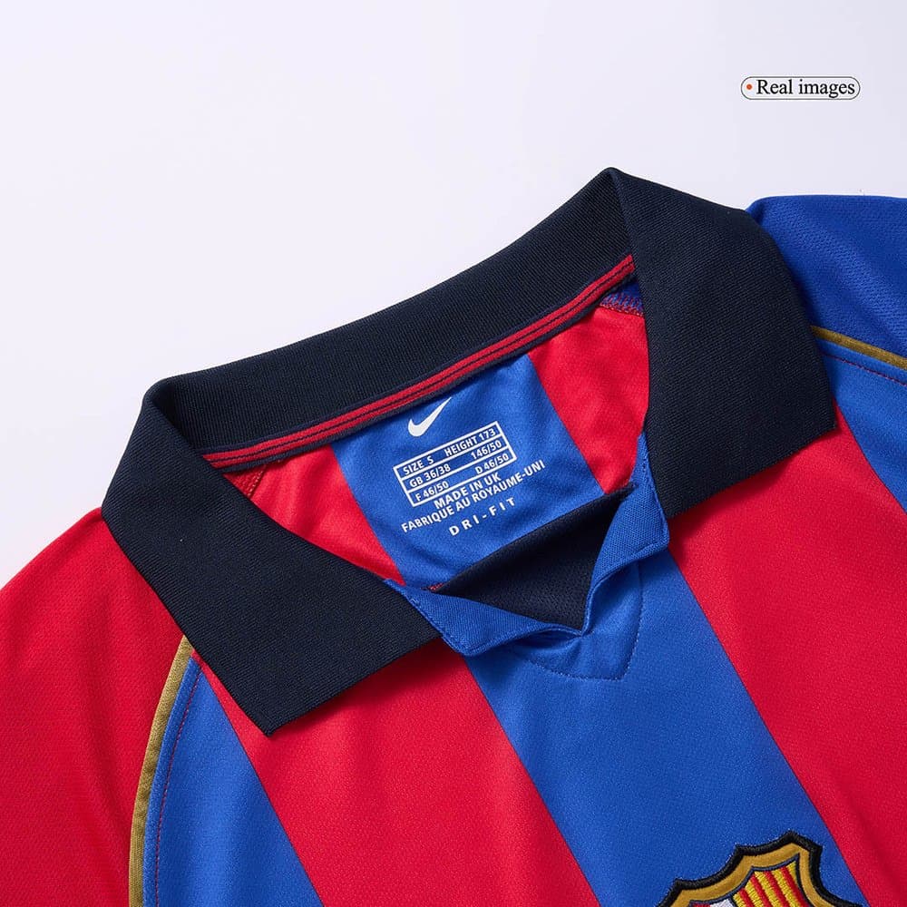 Men's RIVALDO #10 Barcelona Home Retro Soccer Jersey 2001/02 Men's RIVALDO #10 Barcelona Home Retro Soccer Jersey 2001/02
