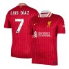 Men's Luis Díaz #7 Liverpool Home Replica Soccer Jersey 2024/25