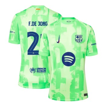 Men's F.DE JONG #21 Barcelona Third Away Replica Soccer Jersey - UCL Spotify Logo Without Text 2024/25