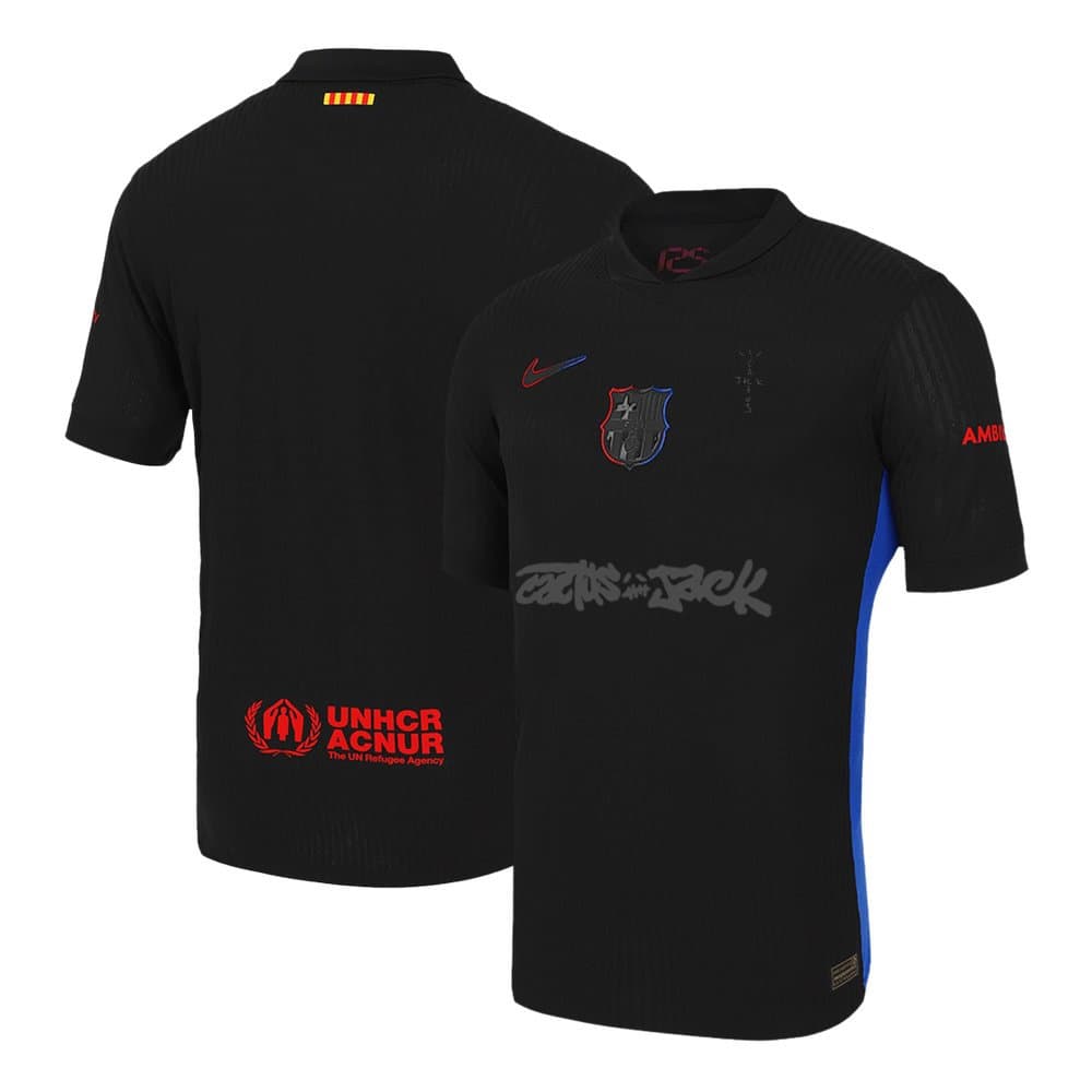 Men's Barcelona X Travis Scott Away Authentic Soccer Jersey 2024/25 Men's Barcelona X Travis Scott Away Authentic Soccer Jersey 2024/25