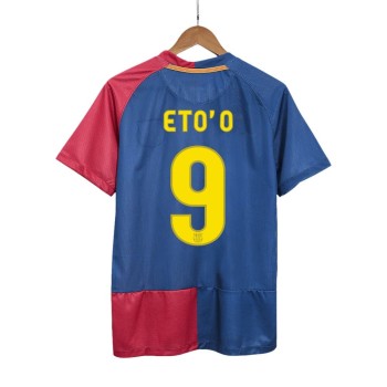 Men's A.INIESTA #8 Barcelona Home Retro Soccer Jersey - UCL Final 2008/09