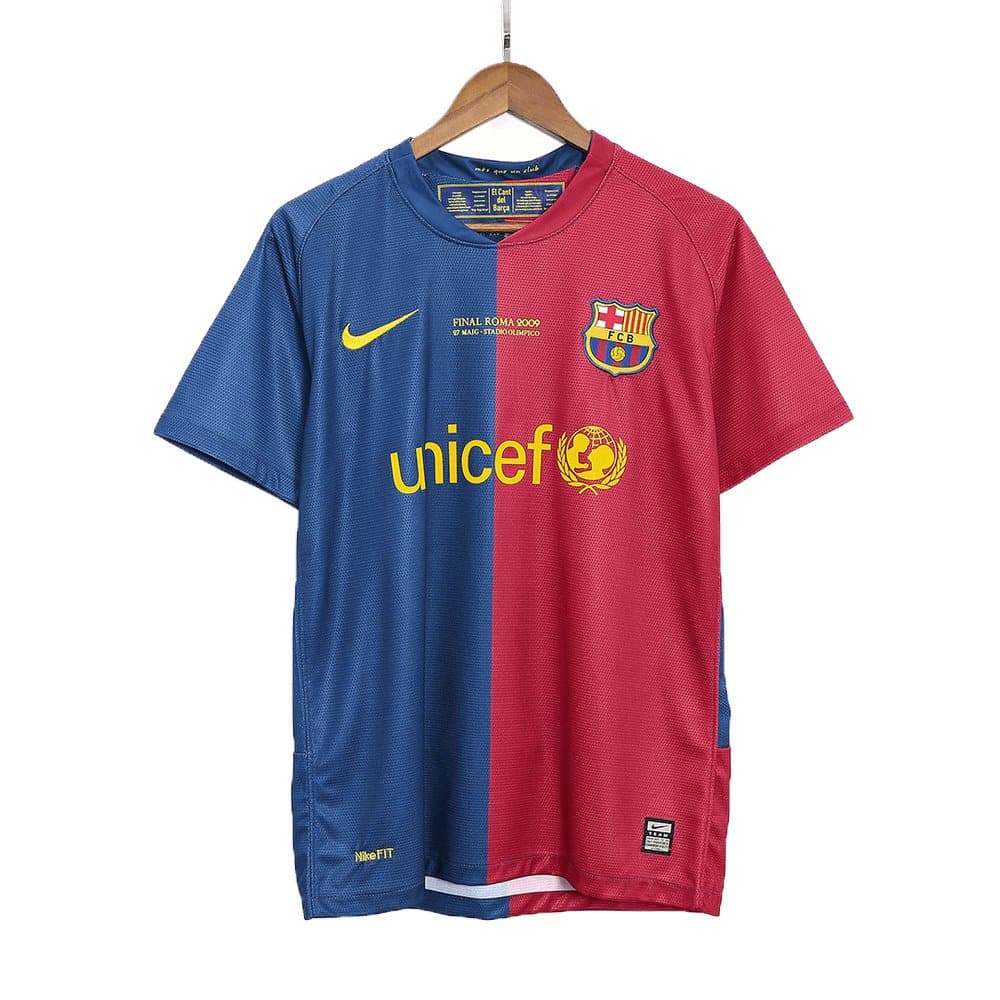 Men's ETO'O #9 Barcelona Home Retro Soccer Jersey - UCL Final 2008/09