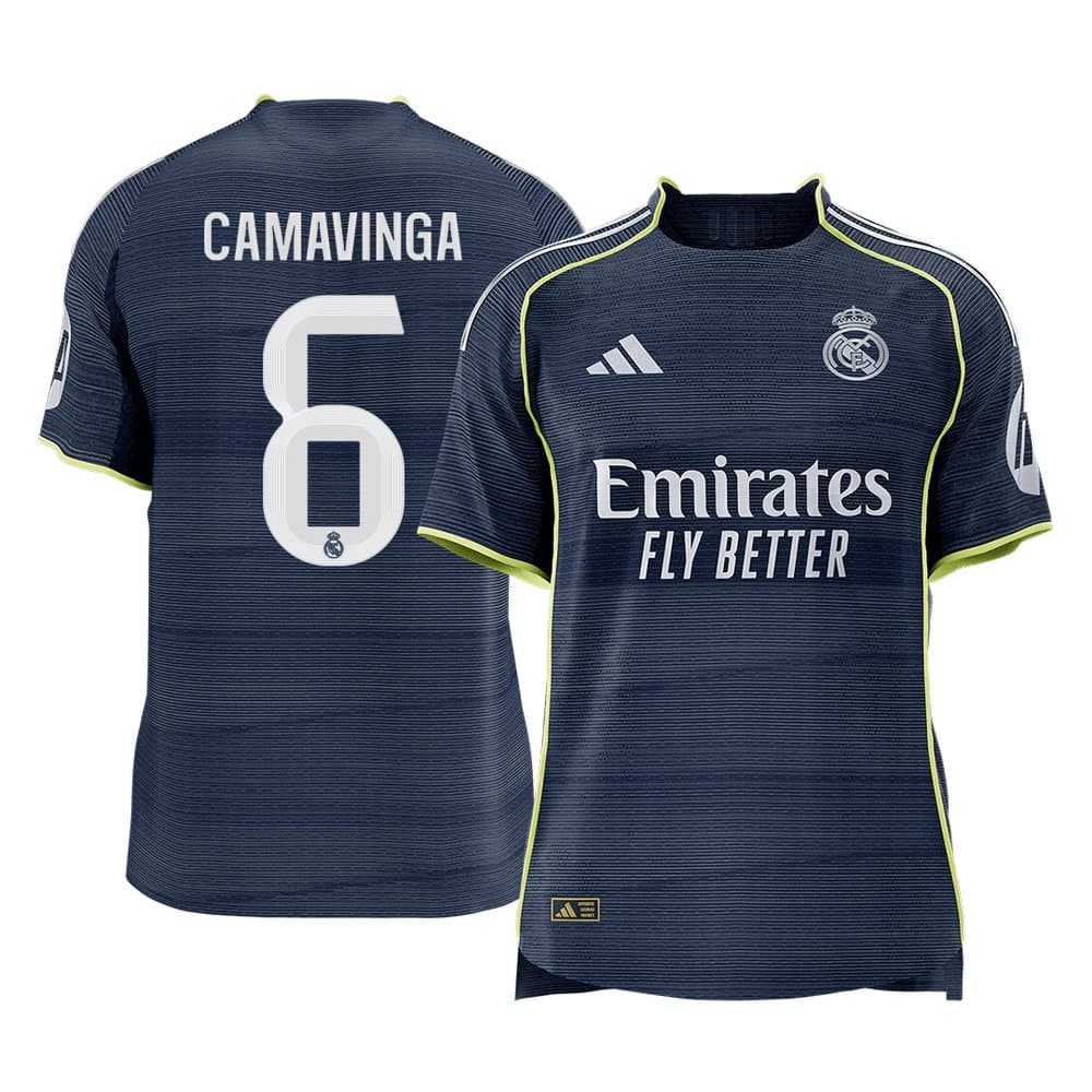 Men's CAMAVINGA #6 Real Madrid Away Authentic Soccer Jersey 2025/26 Men's CAMAVINGA #6 Real Madrid Away Authentic Soccer Jersey 2025/26