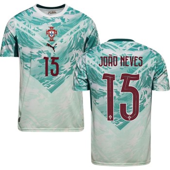 Men's João Neves #15 Portugal Away Replica Jersey World Cup 2026 Men's João Neves #15 Portugal Away Replica Jersey World Cup 2026