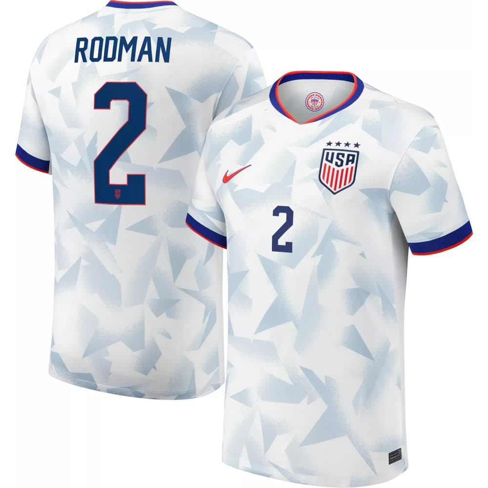 Men's Trinity Rodman #2 USA Home Replica Soccer Jersey 2025