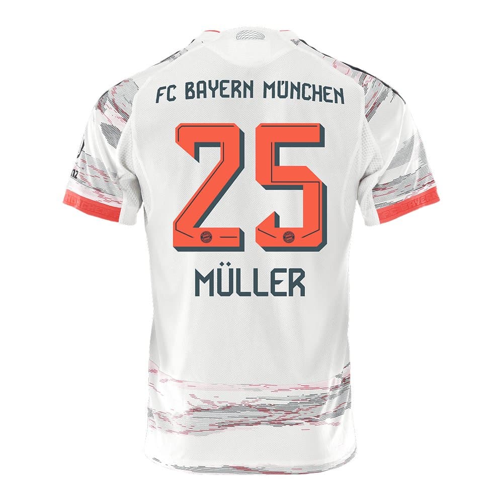 Men's MÜLLER #25 Bayern Munich Away Authentic Jersey 2025/26 Men's MÜLLER #25 Bayern Munich Away Authentic Jersey 2025/26