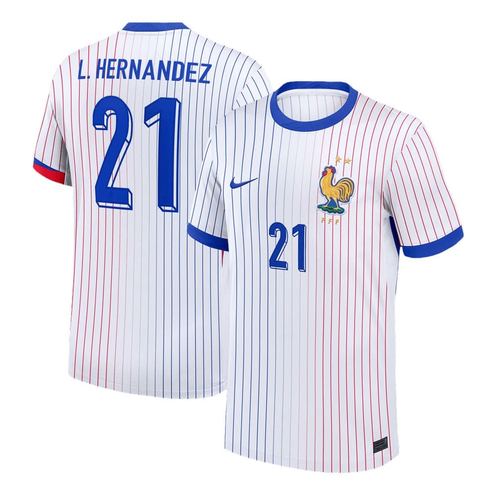 Men's L.HERNANDEZ #21 France Away Replica Soccer Jersey 2024 Men's L.HERNANDEZ #21 France Away Replica Soccer Jersey 2024