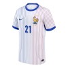 Men's L.HERNANDEZ #21 France Away Replica Soccer Jersey 2024 Men's L.HERNANDEZ #21 France Away Replica Soccer Jersey 2024