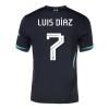 Men's Luis Díaz #7 Liverpool Away Replica Soccer Jersey - UCL 2024/25 Men's Luis Díaz #7 Liverpool Away Replica Soccer Jersey - UCL 2024/25
