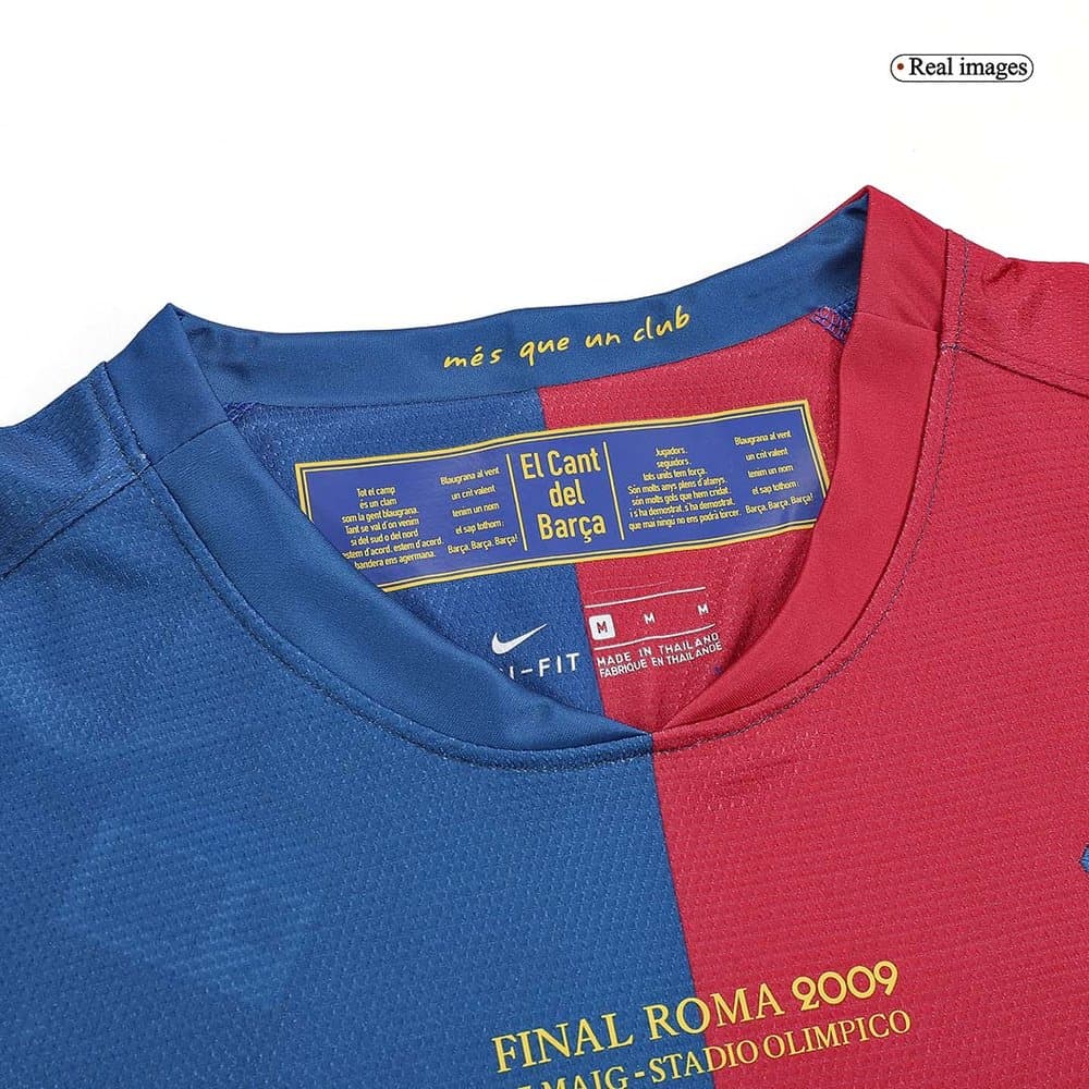 Men's ETO'O #9 Barcelona Home Long Sleeve Retro Soccer Jersey - UCL Final 2008/09 Men's ETO'O #9 Barcelona Home Long Sleeve Retro Soccer Jersey - UCL Final 2008/09