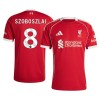 Men's SZOBOSZLAI #8 Liverpool Home Replica Soccer Jersey 2025/26
