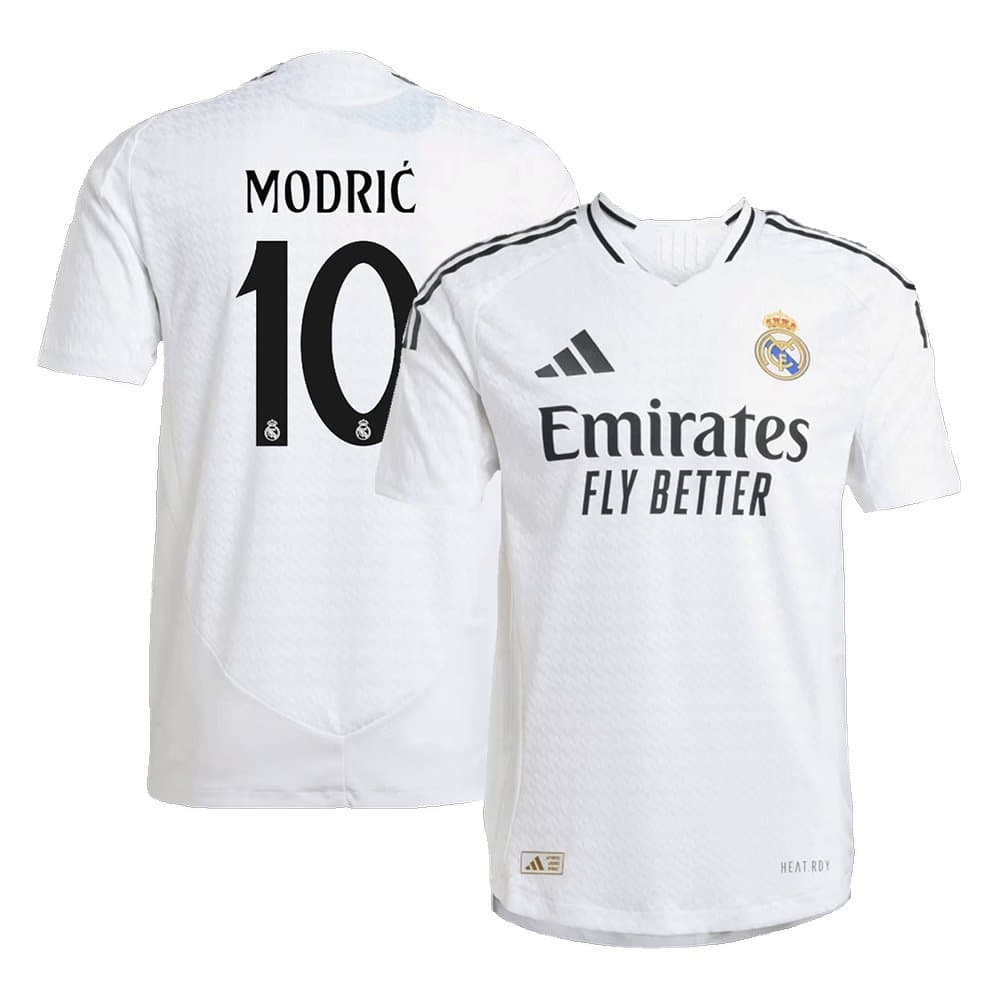 Men's MODRIĆ #10 Real Madrid Home Authentic Soccer Jersey 2024/25 Men's MODRIĆ #10 Real Madrid Home Authentic Soccer Jersey 2024/25