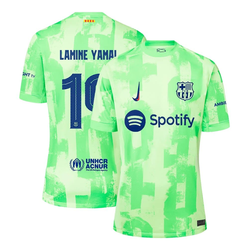 Men's LAMINE YAMAL #19 Barcelona Third Away Replica Soccer Jersey - UCL 2024/25
