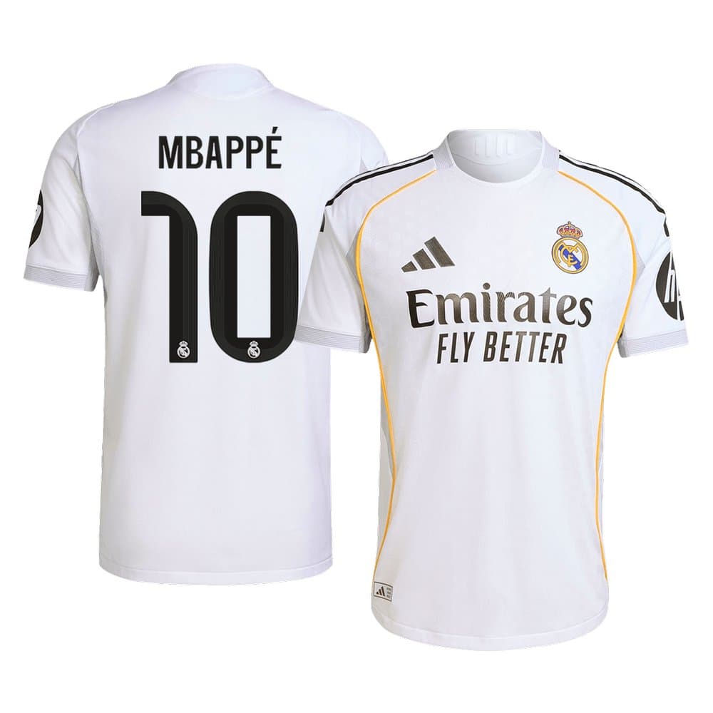 Men's MBAPPÉ #10 Real Madrid Home Replica Soccer Jersey 2025/26 Men's MBAPPÉ #10 Real Madrid Home Replica Soccer Jersey 2025/26
