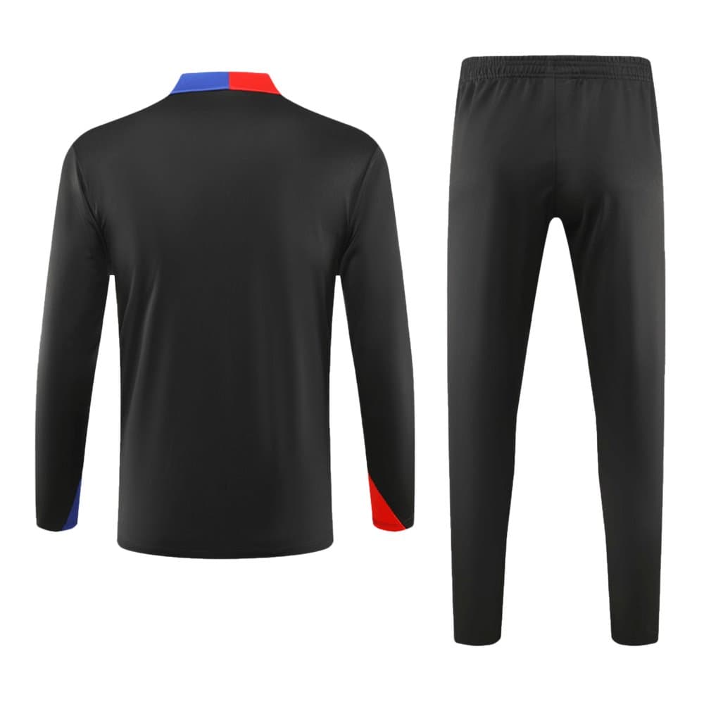 Men's Barcelona Zipper Sweatshirt Kit(Top+Pants) 2024/25
