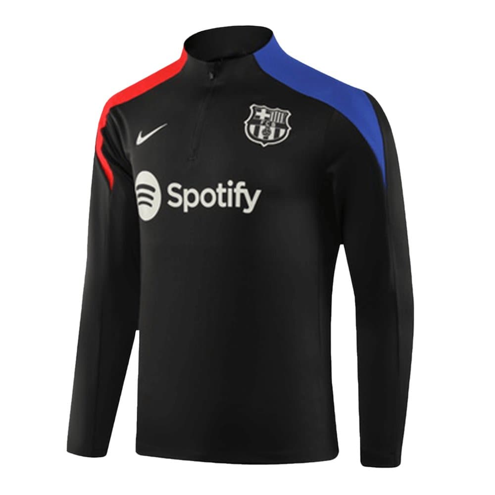 Men's Barcelona Zipper Sweatshirt Kit(Top+Pants) 2024/25