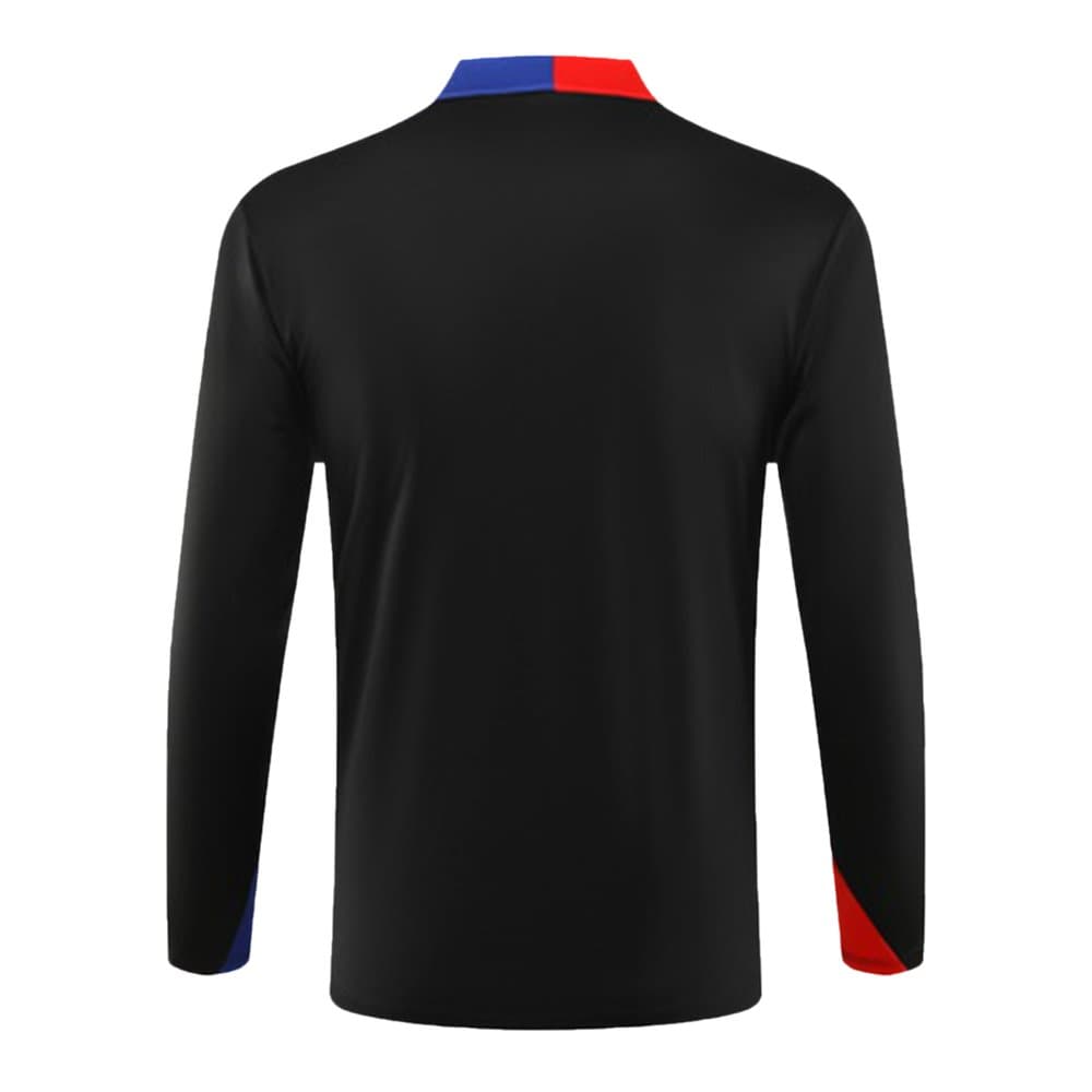 Men's Barcelona Zipper Sweatshirt Kit(Top+Pants) 2024/25