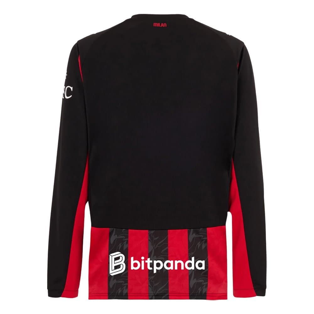 Men's AC Milan Home Long Sleeve Jersey 2025/26