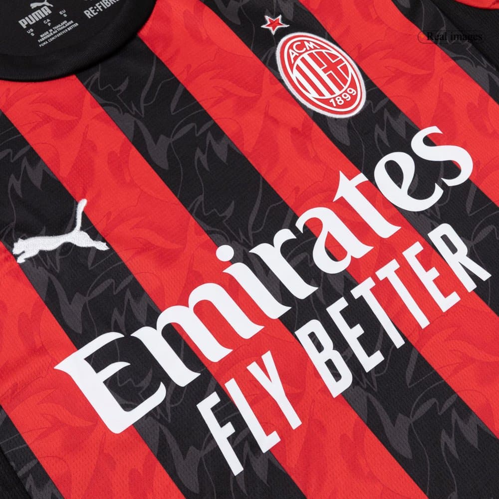 Men's AC Milan Home Long Sleeve Jersey 2025/26