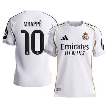 Men's MBAPPÉ #10 Real Madrid Home Authentic Soccer Jersey 2025/26 Men's MBAPPÉ #10 Real Madrid Home Authentic Soccer Jersey 2025/26