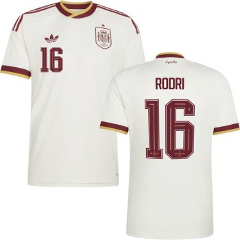 Kid's RODRI #16 Spain Away Replica Jersey World Cup 2026