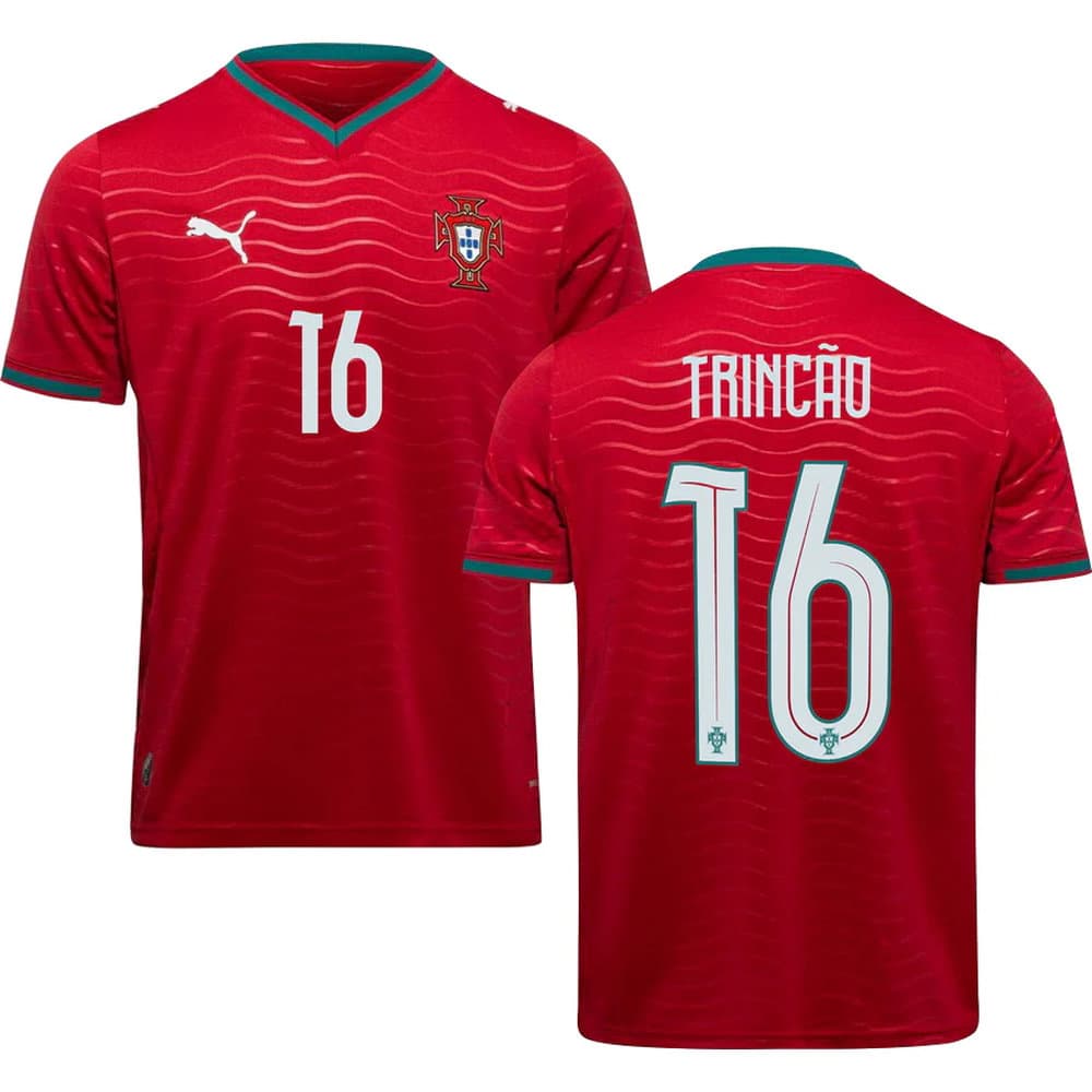 Kid's TRINCÃO #16 Portugal Home Replica Jersey World Cup 2026 Kid's TRINCÃO #16 Portugal Home Replica Jersey World Cup 2026