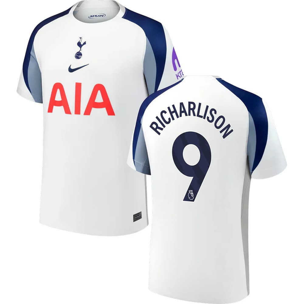 Men's RICHARLISON #9 Tottenham Hotspur Home Replica Jersey 2025/26