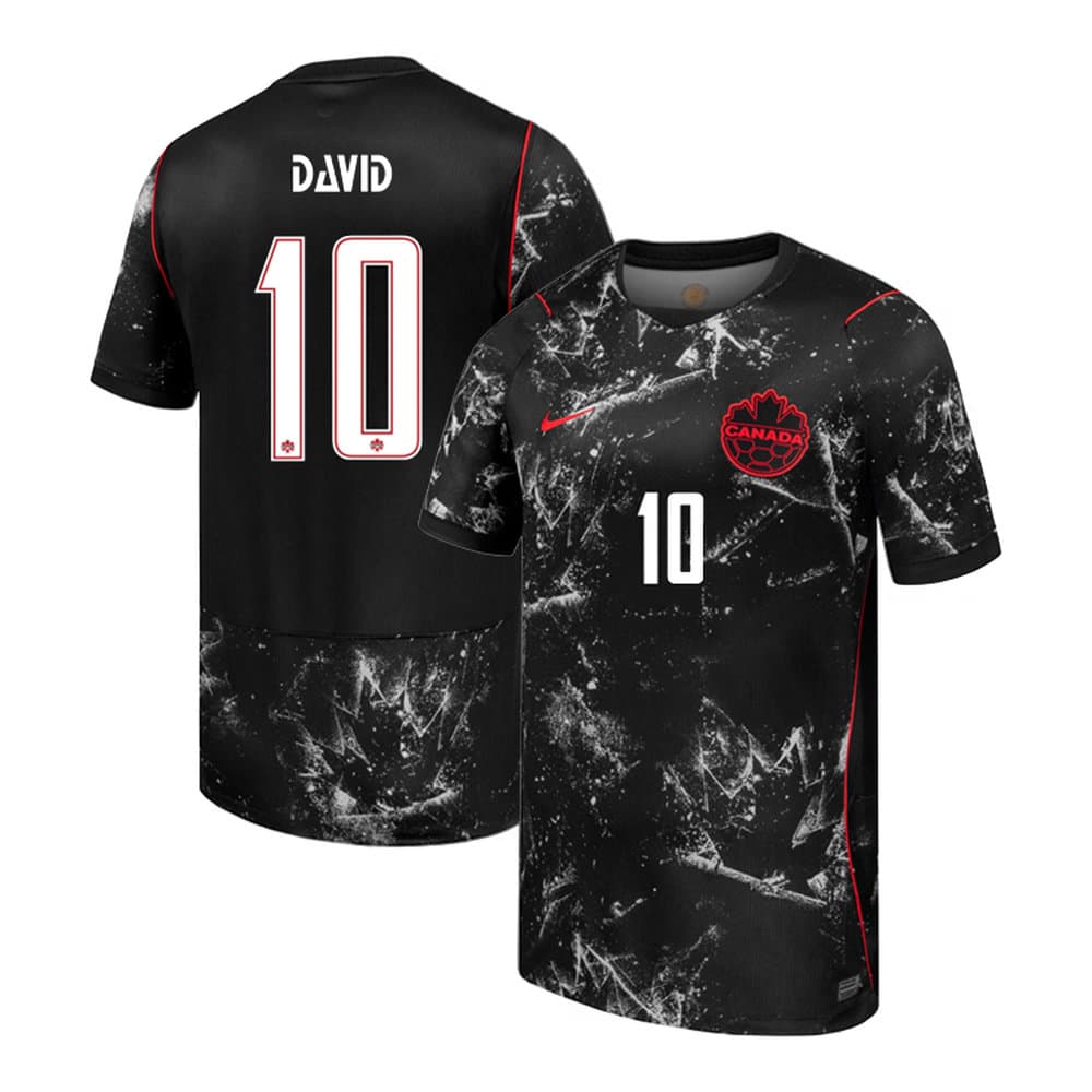 Men's Jonathan David #10 Canada Away Stadium Replica Jersey World Cup 2026