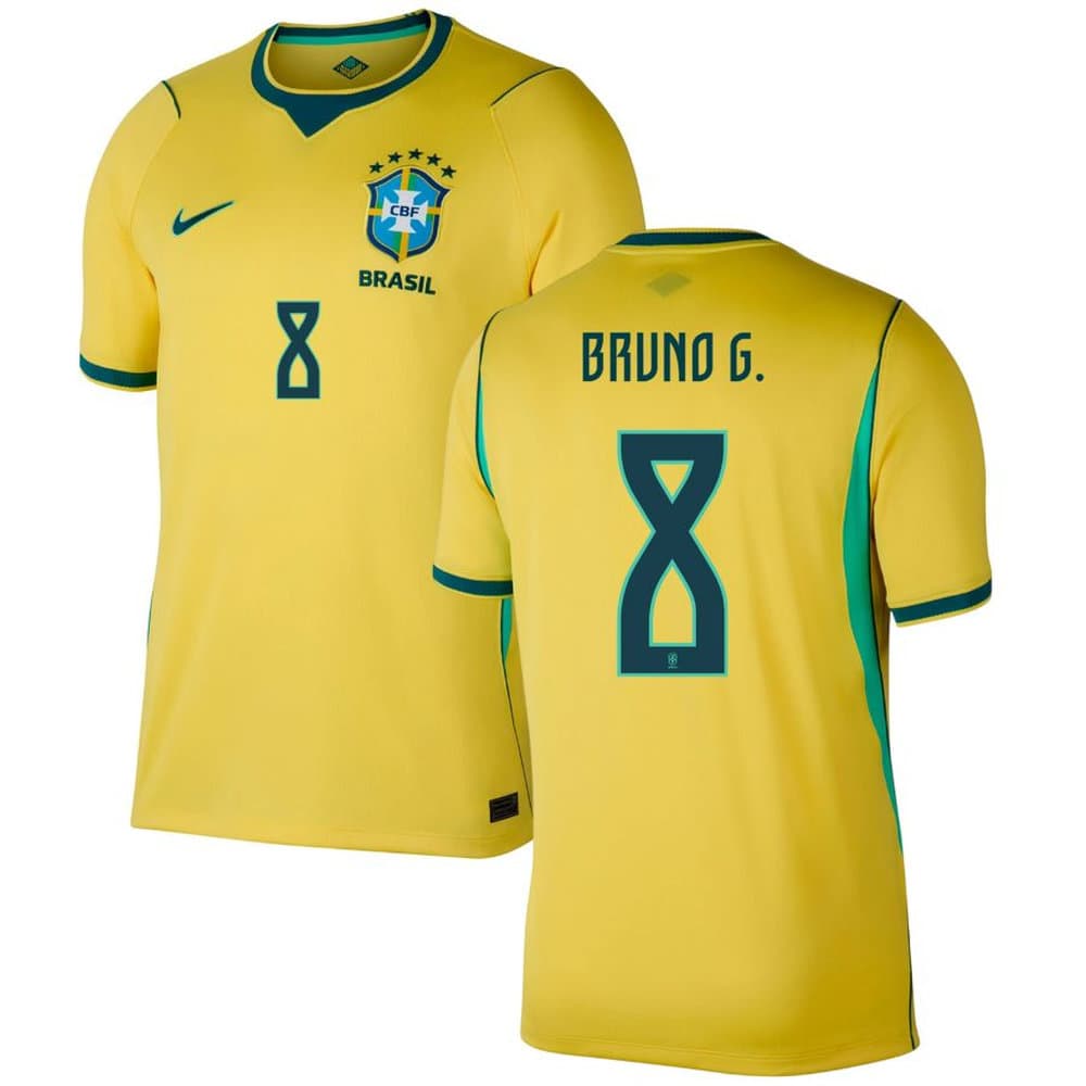 Men's Bruno G. #8 Brazil Home Replica Jersey World Cup 2026