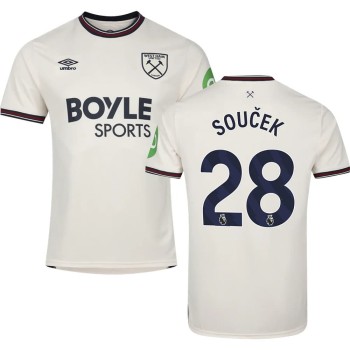 Kid's SOUČEK #28 West Ham United Away Replica Jersey 2025/26