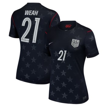 Women's Timothy Weah #21 USA Away Stadium Replica Jersey World Cup 2026