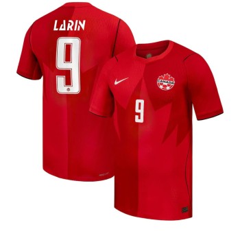Men's Cyle Larin #9 Canada Home Stadium Replica Jersey World Cup 2026