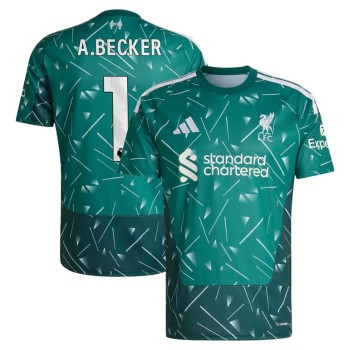 Kid's A.Becker #1 Liverpool Goalkeeper Replica Jersey 2026/27