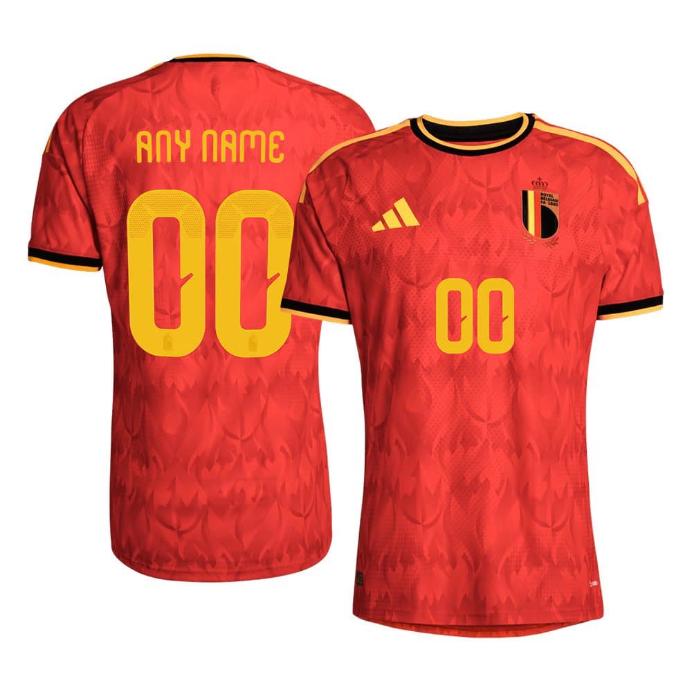 Kid's Belgium Home Authentic Custom Jersey World Cup 2026