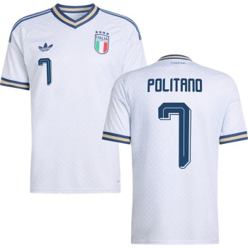 Kid's POLITANO #7 Italy Away Replica Jersey World Cup 2026