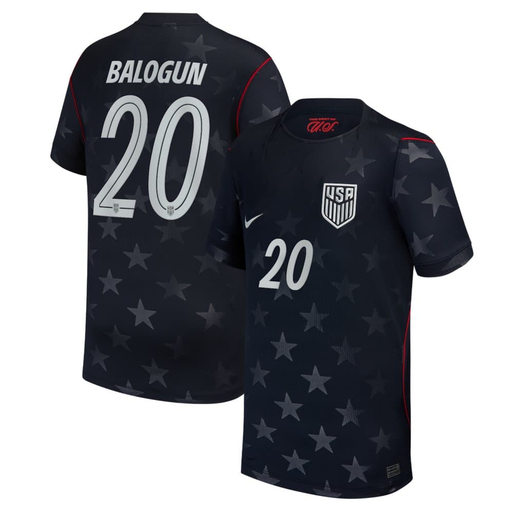 Kid's Folarin Balogun #20 USA Away Stadium Replica Jersey World Cup 2026 Kid's Folarin Balogun #20 USA Away Stadium Replica Jersey World Cup 2026