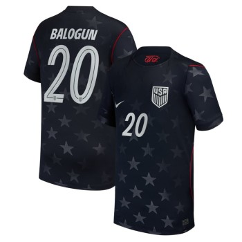 Kid's Folarin Balogun #20 USA Away Stadium Replica Jersey World Cup 2026
