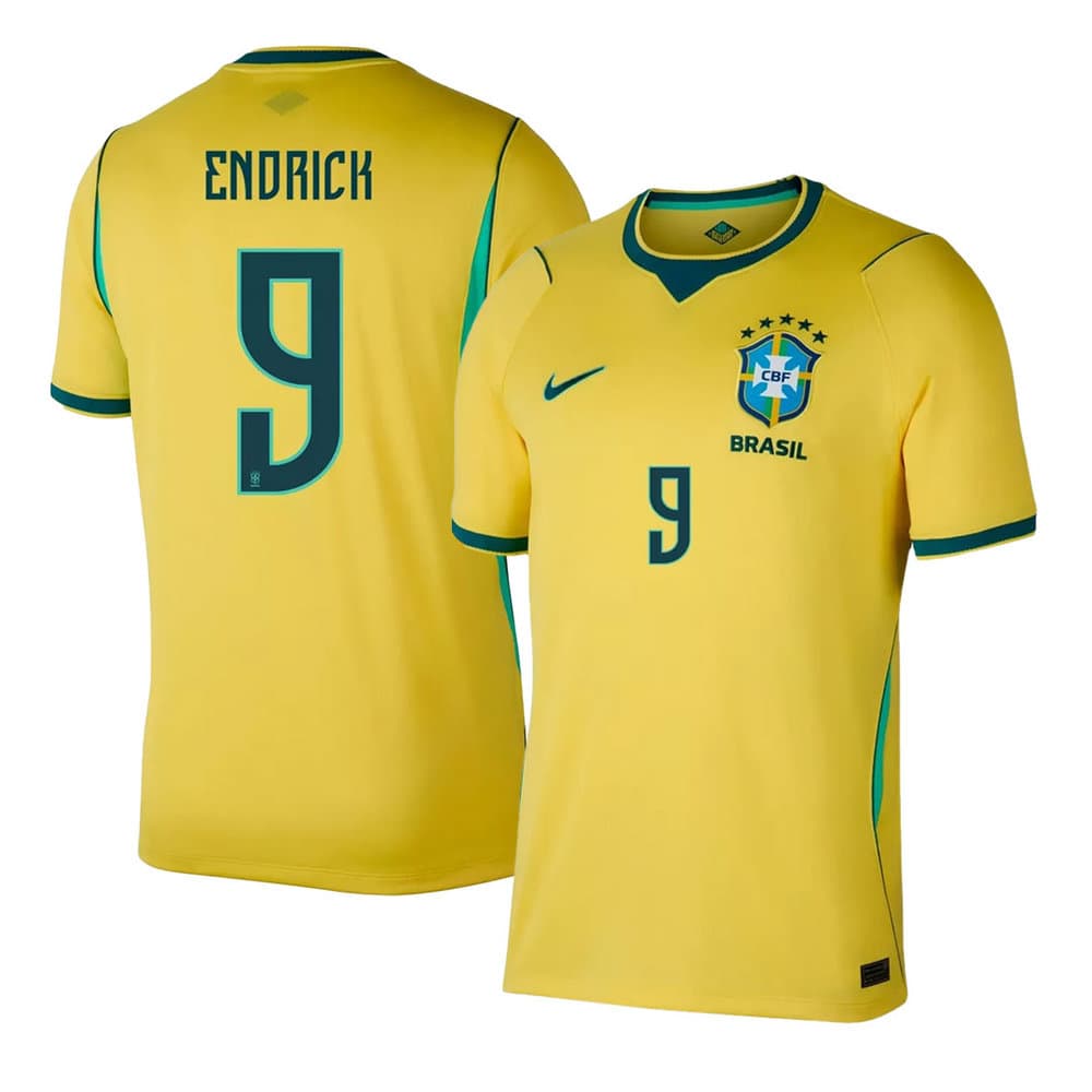 Men's ENDRICK #9 Brazil Home Replica Jersey World Cup 2026 Men's ENDRICK #9 Brazil Home Replica Jersey World Cup 2026