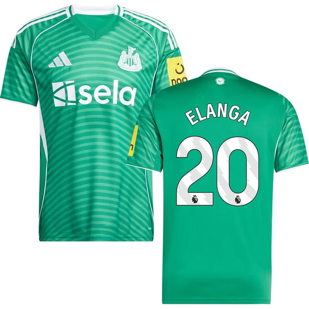 Men's ELANGA #20 Newcastle United Away Replica Jersey 2025/26