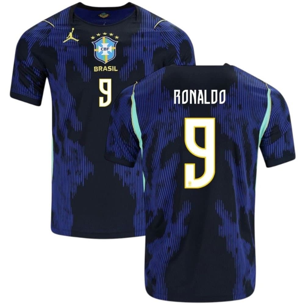 Men's RONALDO #9 Brazil Away Replica Jersey World Cup 2026