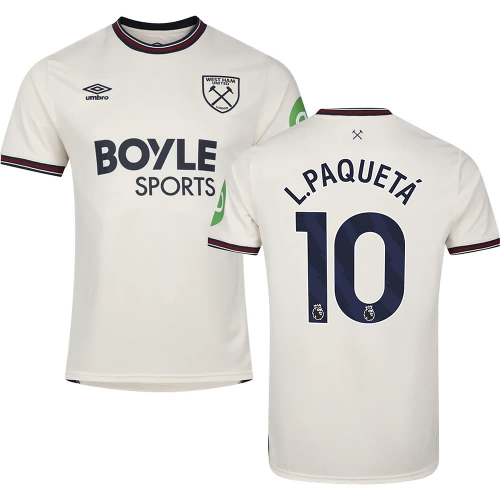 Kid's L.PAQUETÁ #10 West Ham United Away Replica Jersey 2025/26 Kid's L.PAQUETÁ #10 West Ham United Away Replica Jersey 2025/26